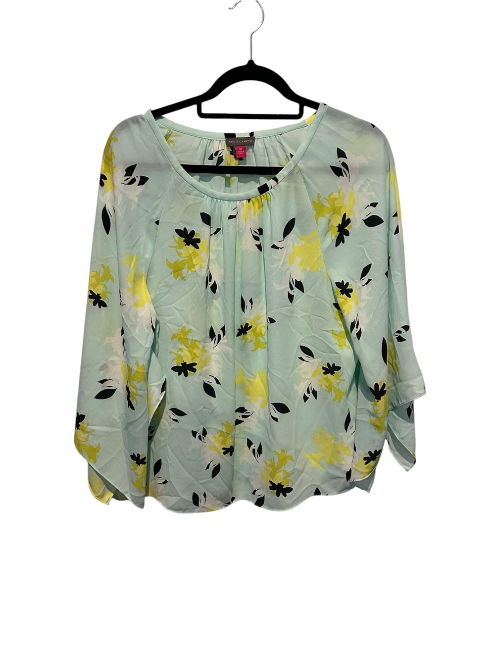 Vince Camuto Floral Kimono Long Sleeve Blouse in a Size Medium